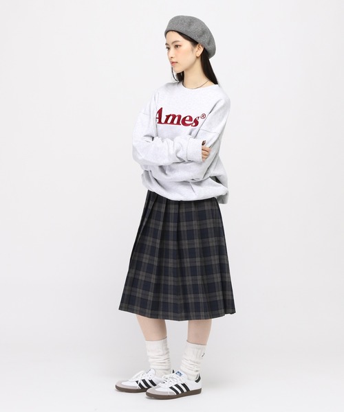 ★AMES-WORLDWIDE★SIGNATURE LOGO SWEATSHIRT WHITE★正規品 ホワイト（白）系 アジア AMES-WORLDWIDE(アメスワールドワイド
