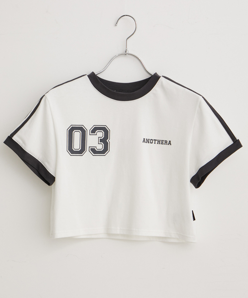 tシャツ 半袖 「ANOTHERA」リンガーチビTシャツ レディース : ZOZOTOWN