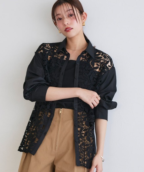 ブラウス シャツ 「KATHARINE ROSS」ケミカルレースシャツ レディース KATHARINE ROSS ブラウス シャツ 「KATHARINE ROSS」ケミカル