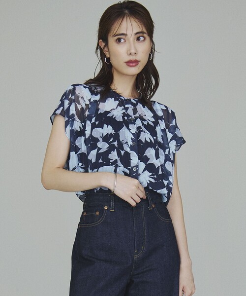 23区（ニジュウサンク） ブラウス シャツ 「洗える」Ratti シャドー