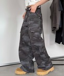 ワイドパンツ カーゴパンツ ファスナーポケット...の詳細画像1