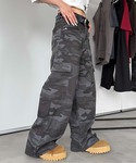ワイドパンツ カーゴパンツ ファスナーポケット...の詳細画像3