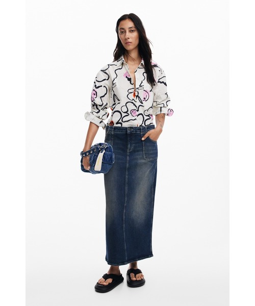 Desigual（デシグアル） ブラウス シャツ DAISYSHIRT アート シャツ 