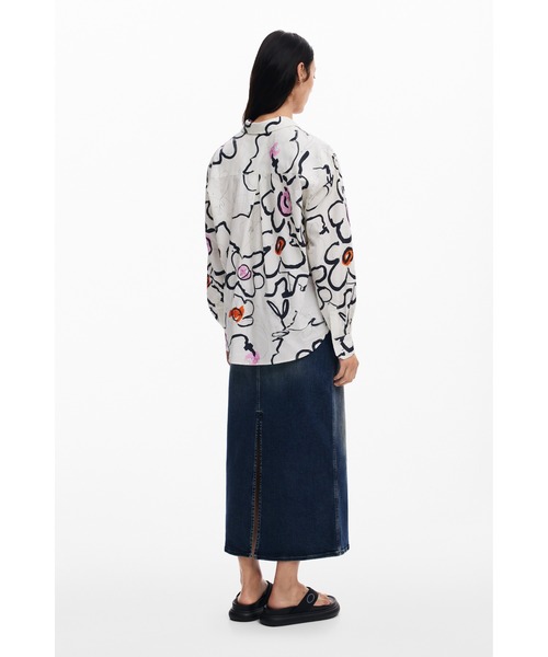 Desigual（デシグアル） ブラウス シャツ DAISYSHIRT アート シャツ 