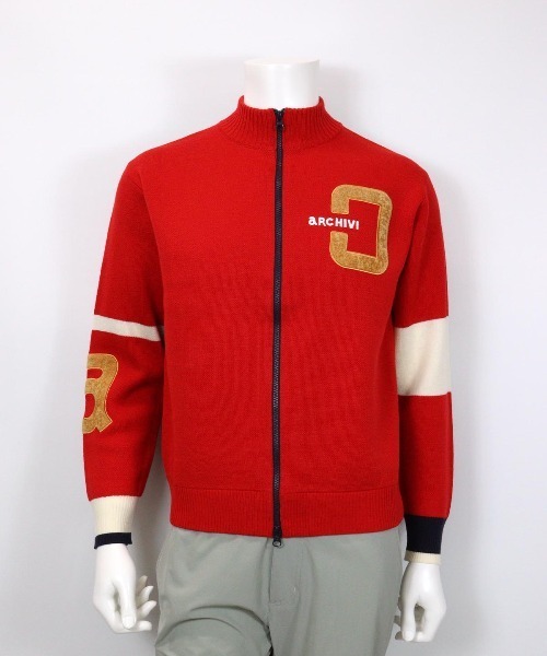 archivio ブルゾン アウター 「MENS」ウール混配色ジップ