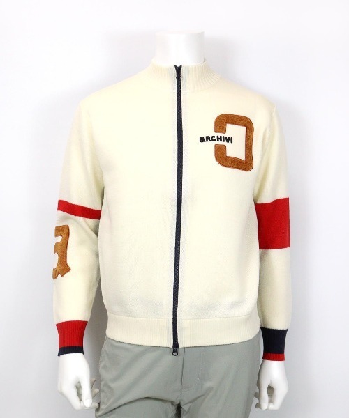 archivio ブルゾン アウター 「MENS」ウール混配色ジップ