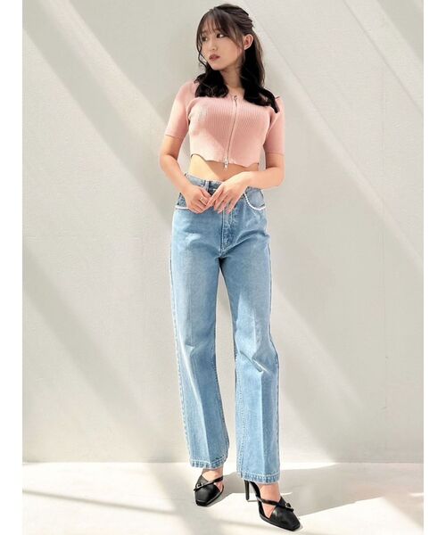 RESEXXY（リゼクシー） ニット セーター ジップデザインクロップド