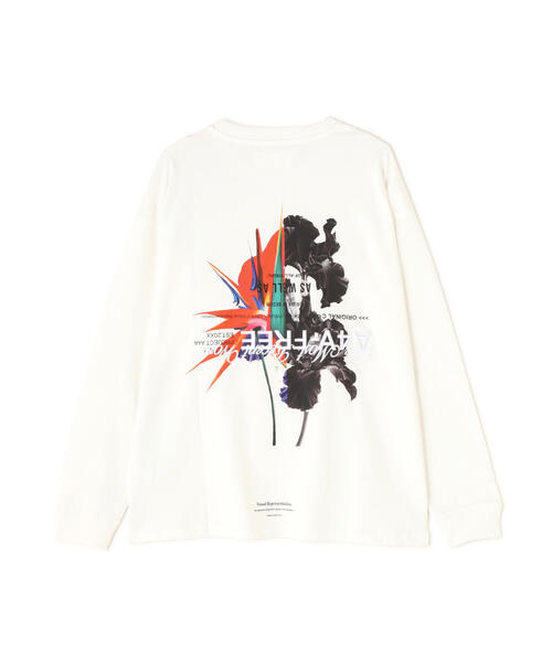 tシャツ A4A/エーフォーエー/フラワーロングスリーブTシャツ レディース メンズ