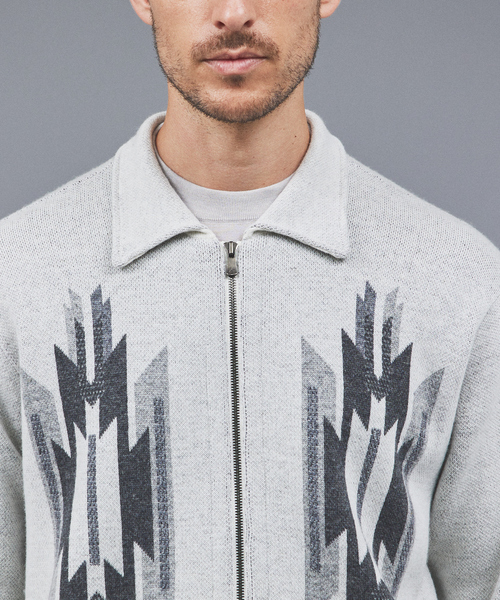 DESIGNWORKS（デザインワークス） カーディガン 「チマヨ柄」ジップ