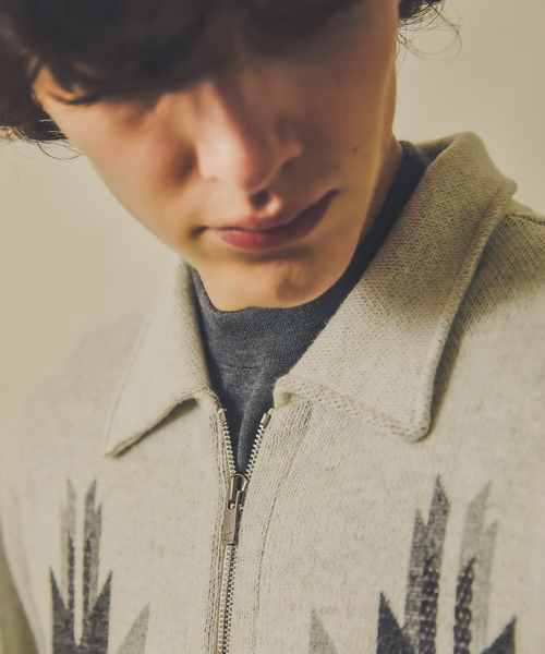 DESIGNWORKS（デザインワークス） カーディガン 「チマヨ柄」ジップ