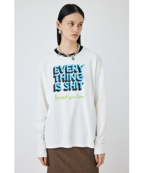 tシャツ PU MESSAGE ロングTシャツ レディース