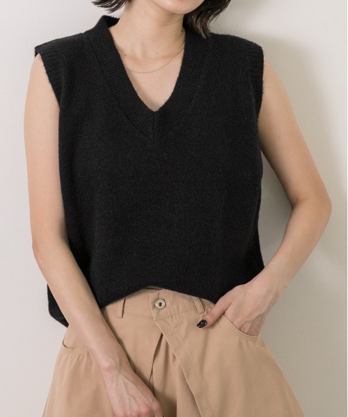 超美品　ADORE✴︎ツイーディーニットベスト　ブラック　38 楽天市場】【SALE／50%OFF】◇ツィーディーニットベスト ADORE