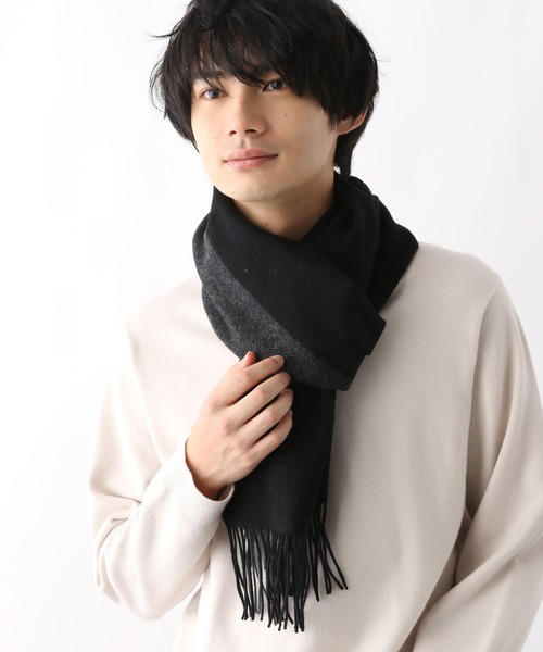 美品 HUMAN MADE ❤️ WOOL STOLE BLACK マフラー GLOBAL WORK（グローバルワーク） マフラー ファインタッチウール