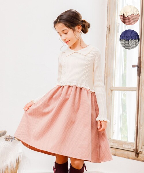 組曲（KUMIKYOKU） ワンピース 「110-140cm」千鳥ドッキング