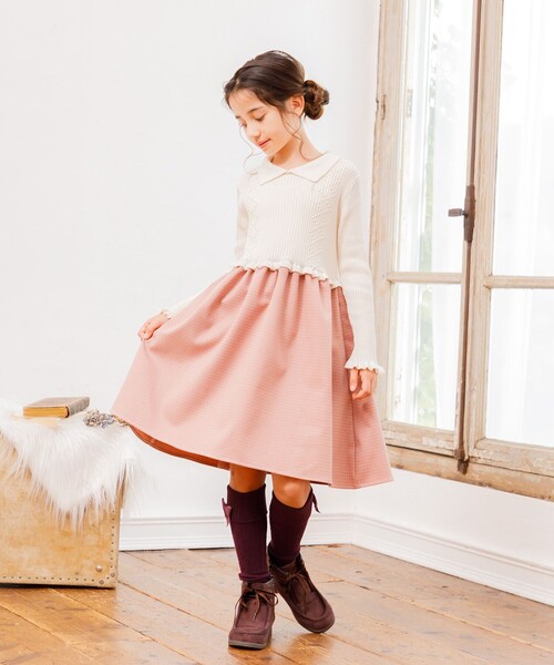 組曲（KUMIKYOKU） ワンピース 「110-140cm」千鳥ドッキング