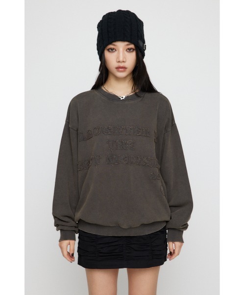 LAGUA GEM トレーナー スウェット PATCH WORK WASH レディース