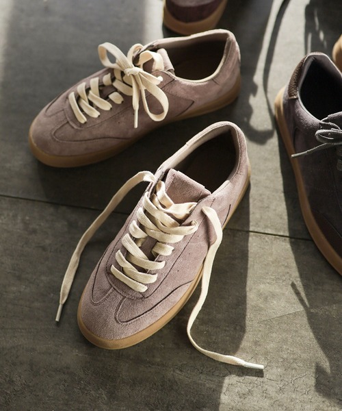   レースアップ ロートップ スニーカー ユニセックス Unisex leather lace-up high-top sneakers ユニセックス男女