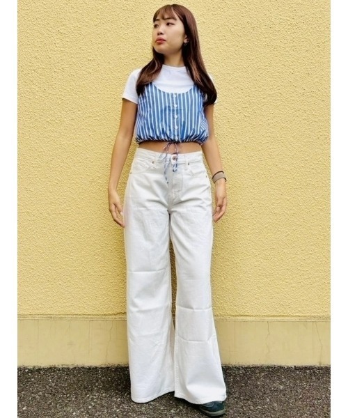 ★  Jeans★ ローライズ バギーデニム 白 レディース GAP ジーンズ デニム デニムパンツ ローライズ エクストラバギー