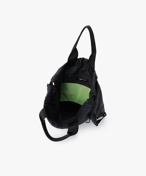 【美品】 アニエスベー バックパック リュック ナイロン ブラック ポーチつき アニエスベー】ポーチ付き！ナイロン バックパック/リュック