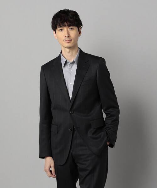 COMME CA MEN Lサイズ チェック柄 セットアップスーツ ストレッチ COMME CA MEN（コムサメン） カジュアルスーツ 「セットアップ対応