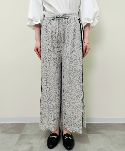 Virca ワイドパンツ パンツ サイドラインレースパンツ レディース
