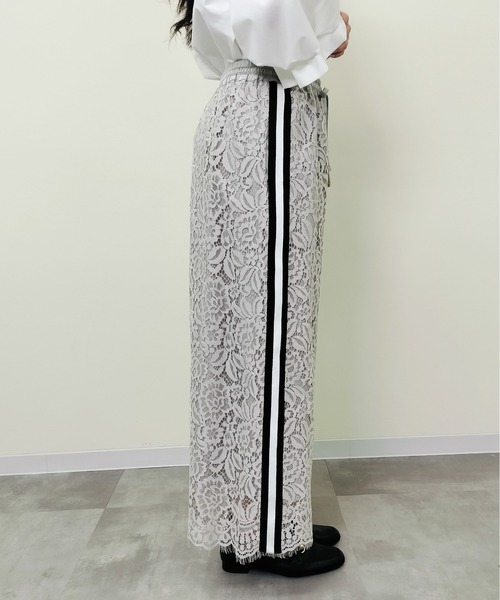 Virca ワイドパンツ パンツ サイドラインレースパンツ レディース