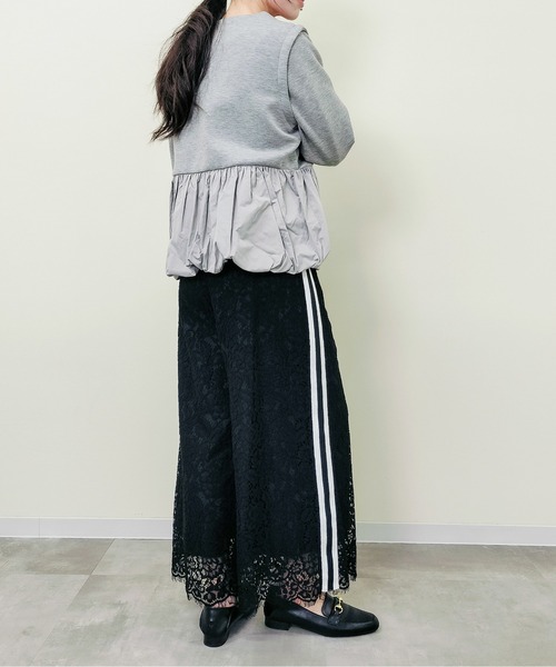 Virca ワイドパンツ パンツ サイドラインレースパンツ レディース