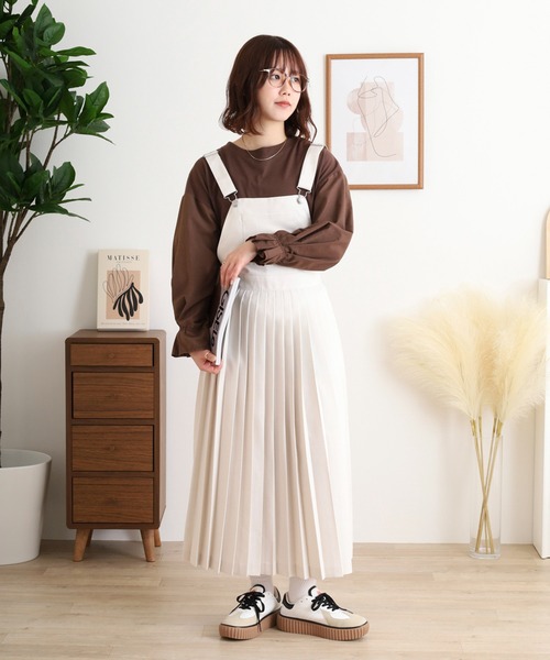 NOHEA ロングジャンバースカート FUNALIVE ジャンパースカート nohea スエード調Wレースアップ