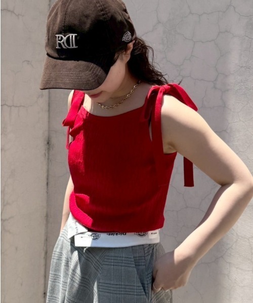 FRAY I.D ニット セーター ショルダーリボンニットプルオーバー