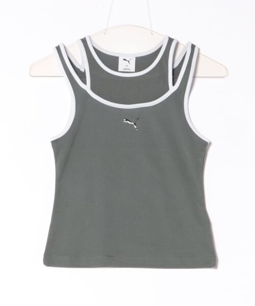 tシャツ PUMA ウェア プーマウェア W DARE TO TANK TOP ショートスリーブ 633251 83MINERAL GRAY レディー