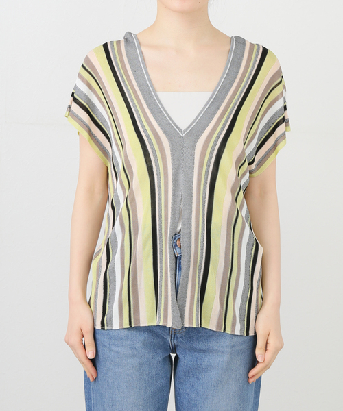 ニット セーター VERONIQUE LEROY/ヴェロニク ルロワ マルチニット RIB-PTOP302 レディース IENA ニット セーター VERONIQUE LEROY/ヴェロニク ルロワ