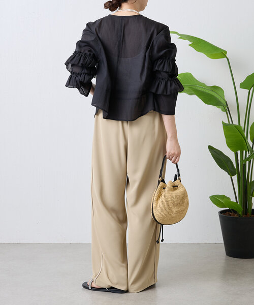 Jena espace merveilleux コート アウター フリルシアー