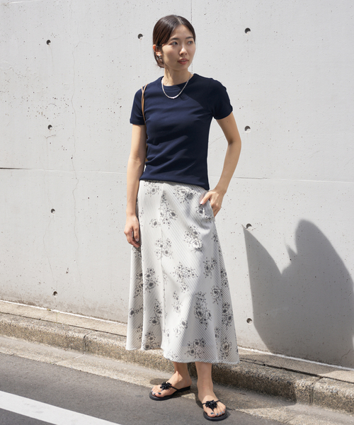 【IENA】FLORE FLORE/CAR TEE Tシャツ CAR TEE | White - FLORE FLORE