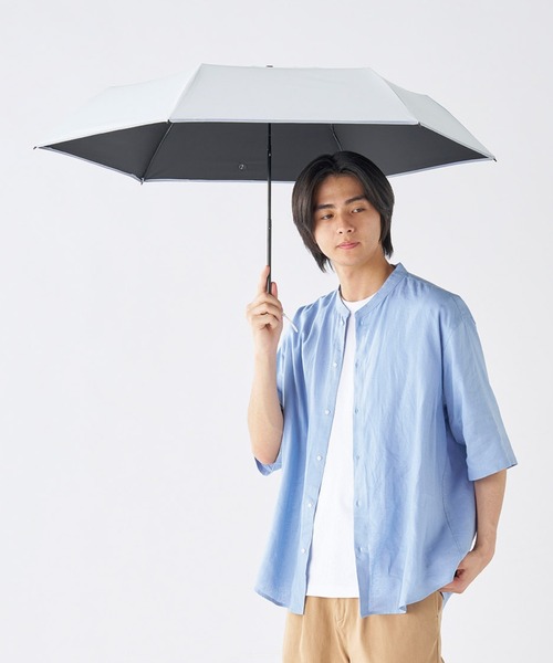 エスタ　ラディクール ライトグレー　50センチ　折りたたみ晴雨兼用　日傘 エスタ（estaa） 晴雨兼用折りたたみ日傘 冷却パラソル ラディ