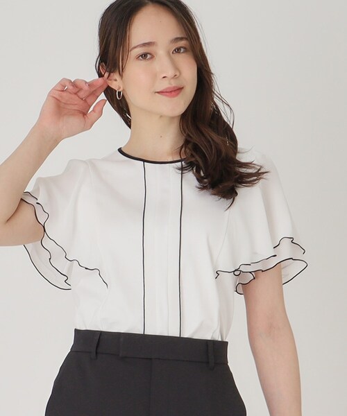 COUP DE CHANCE tシャツ 「洗える／日本製」異素材組合せの