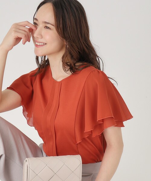 tシャツ 「洗える」ジャージ素材プルオーバー レディース 洗える／日本製】異素材組合せのジャージプルオーバー