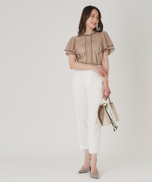 COUP DE CHANCE tシャツ 「洗える／日本製」異素材組合せの