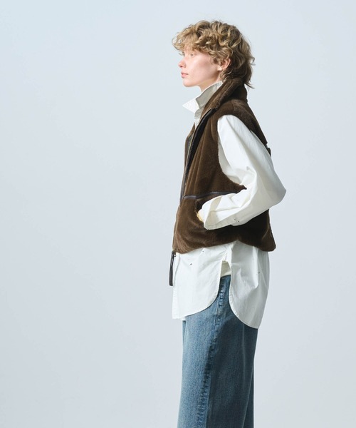 ベスト ジレ 「KHA:KI / カーキ」STAND COLLAR FUR VEST レディース kha:ki ベスト ジレ 「KHA:KI / カーキ」STAND COLLAR FUR VEST