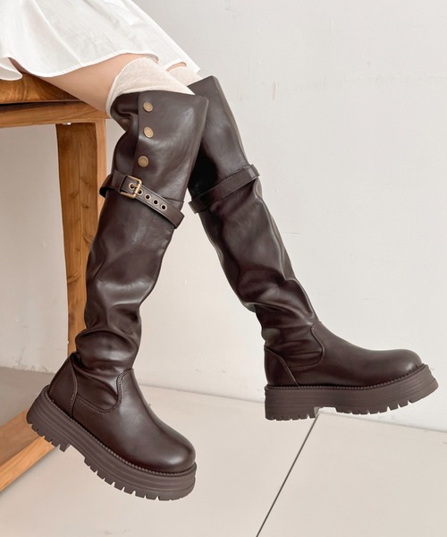 Shoes in Closet（シュークロ） ブーツ 厚底 2WAY スナップボタン
