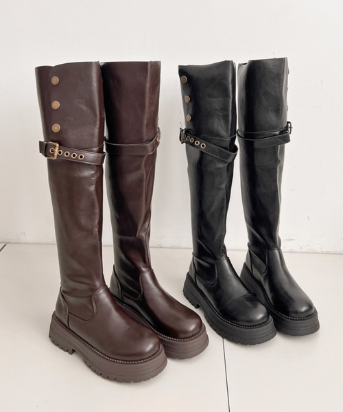 Shoes in Closet（シュークロ） ブーツ 厚底 2WAY スナップボタン