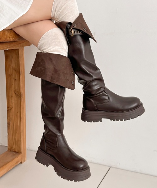 Shoes in Closet（シュークロ） ブーツ 厚底 2WAY スナップボタン