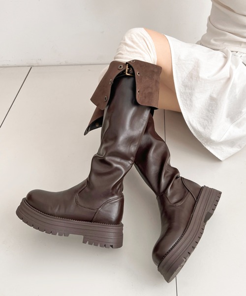 Shoes in Closet（シュークロ） ブーツ 厚底 2WAY スナップボタン