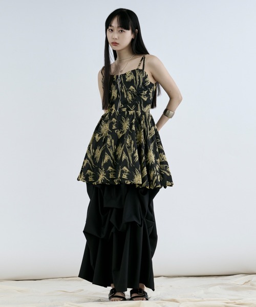 【新品タグ付】Ezick Jacquard balloon キャミチュニック Ezick チュニック Jacquard balloon キャミチュニック