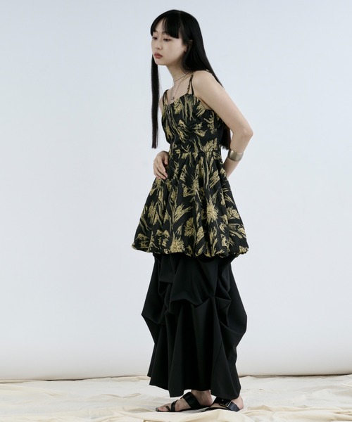 Ezick エジック Flower jacquard キャミチュニック Ezick（エジック）の「Flower jacquard キャミチュニック