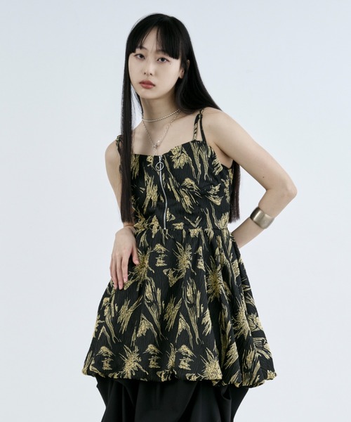 Ezick チュニック Jacquard balloon キャミチュニック