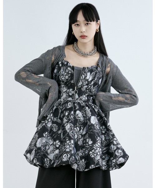 Ezick チュニック Jacquard balloon キャミチュニック