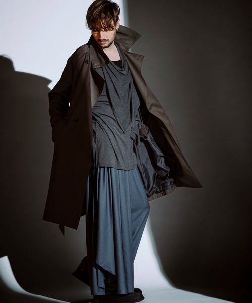 NO ID.（ノーアイディー） tシャツ 「NO ID.」Frill Stole Deep V-Neck