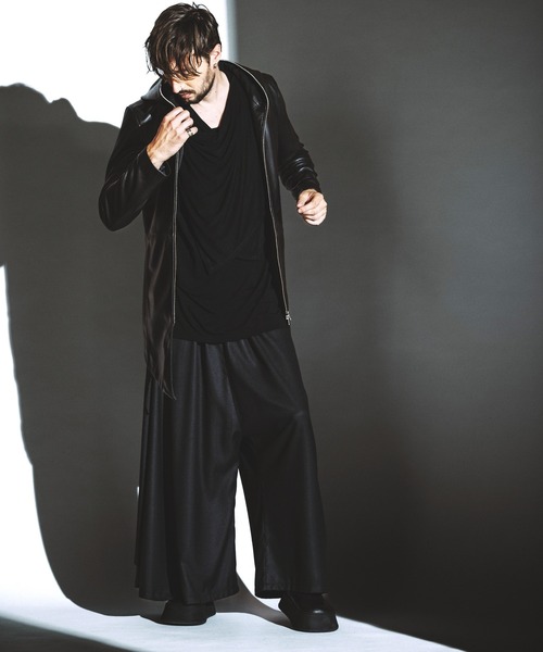 NO ID.（ノーアイディー） tシャツ 「NO ID.」Frill Stole Deep V-Neck