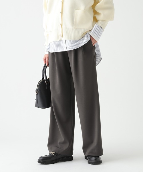 Elura（エルーラ） ワイドパンツ パンツ サマ見えリラクシーセミワイド