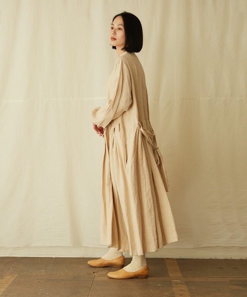 IKKUNA 「IKKUNA」 長袖ワンピース 1 キナリ レディース : ZOZOTOWN